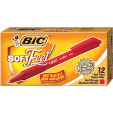 Stylo à bille rétractable Soft Feel® Boîte de 12 rouge