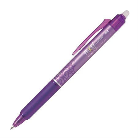 Stylo à bille roulante rétractable effaçable FriXion® Clicker 0,5 mm violet