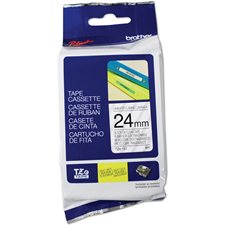 24 mm P-Touch TZe Printing Tape Cassette black on clear