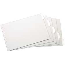 Intercalaires Write 'n Erase® 11 x 17" 5 onglets