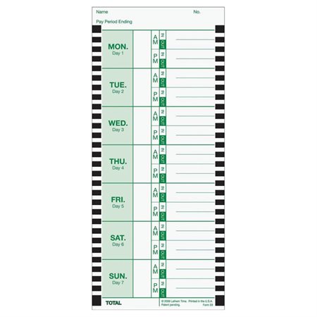 Cartes de temps E8 anglais