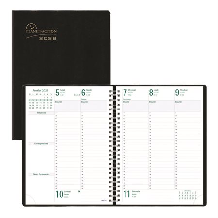 5-day Timanager® Weekly Diary (2026) 10-1 / 4 x 7-5 / 8 in. French