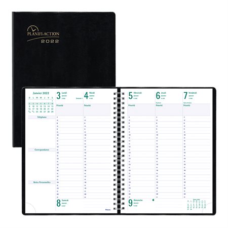 5-day Timanager® Weekly Diary (2025) 10-1 / 4 x 7-5 / 8 in. French