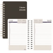 DuraGlobe™ Daily Diary (2025) Semi-flexible cover black