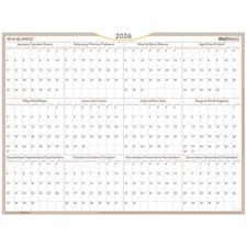Wallmates® Self-Adhesive Monthly Planning Surface January-December 2025