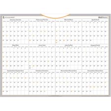 Wallmates® Self-Adhesive Monthly Planning Surface January-December 2025