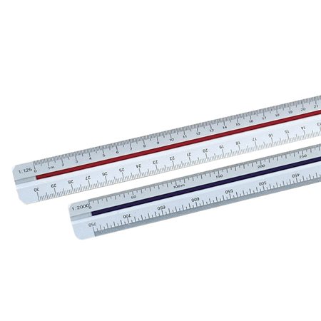 Triangular reduction scale 10, 20, 30, 40, 50, 60: inch 12"