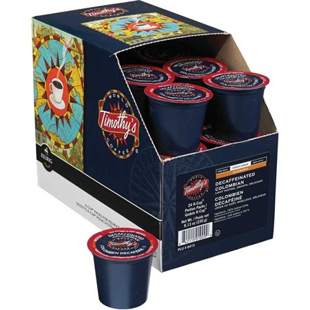 Dosette K-Cup Timothy's colombien décaféiné