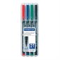 Lumocolor® Permanent Marker Super fine. 0.4 mm Package of 4 assorted colours