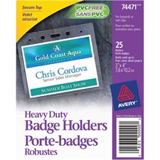 Heavy-duty badge holders horizontal