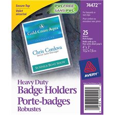 Heavy-duty badge holders vertical