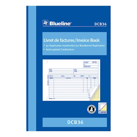 Invoice Book 5-3 / 8 x 8 in. duplicate (bilingual)