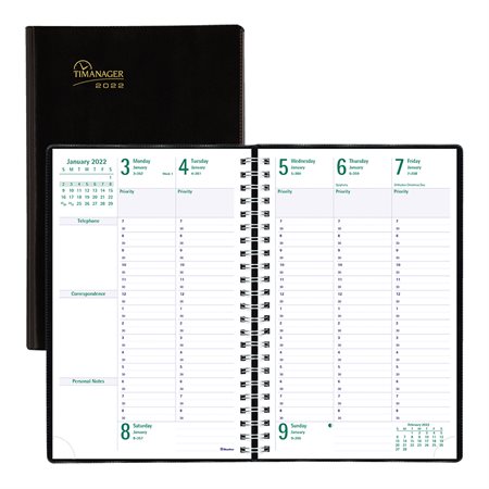 5-day Timanager® Weekly Diary (2025) 9-1 / 16 x 5-7 / 8 in. English