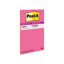 Feuillets super collants Post-it® - collection coup de pouce 5 x 8 po, lignés bloc de 45 feuillets (pqt 2)