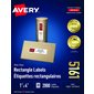 Easy Peel® White Rectangle Labels Box of 100 sheets 4 x 1"  (2000)