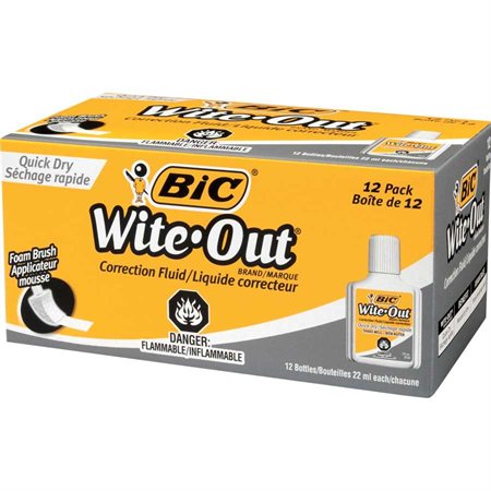 Liquide correcteur Wite-Out® Séchage Rapide Boîte de 12