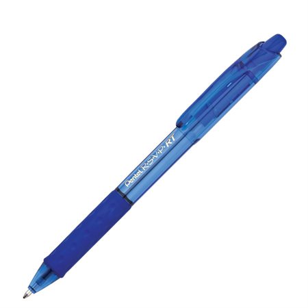 Stylo à bille rétractable R.S.V.P.® 1 mm. Boîte de 12 bleu