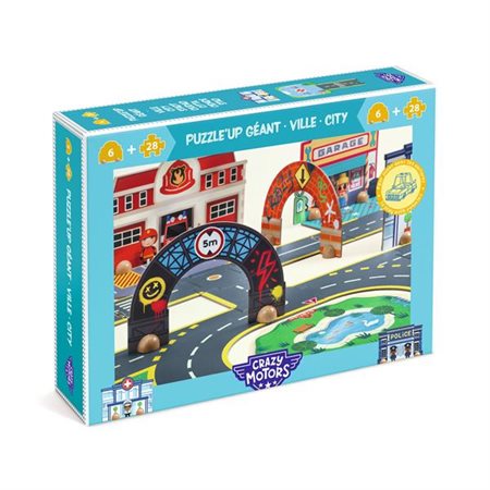 Djeco crazy motors - Puzzl'Up Ville géante - 33 mcx