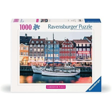 Casse-tête Ravensburger - Lieux scandinaves : Copenhague, Danemark – 1000 pièces