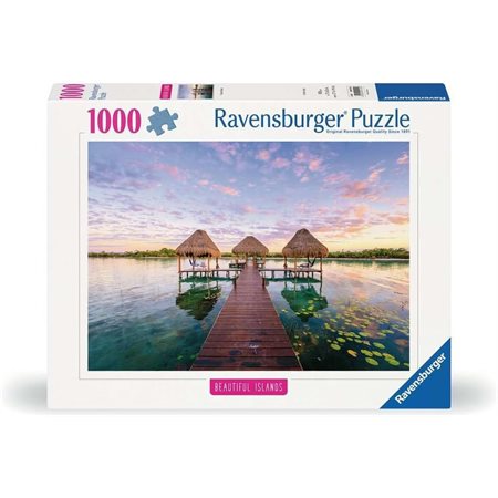 Casse-tête Ravensburger - Beautiful Islands : Retraite tropicale – 1000 pièces