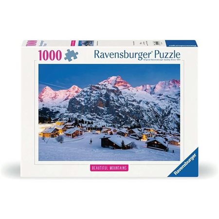 Casse-tête Ravensburger - Beautiful Mountains : Oberland bernois, Mürren - 1000 pièes