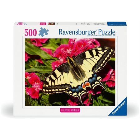 Casse-tête Ravensburger - Colorful animals : Papillon - 500 pièces
