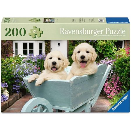 Casse-tête Ravensburger - Chiots Golden Retriever - 200 pièces XL