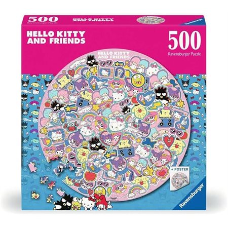 Casse-tête Ravensburger Rond – Hello Kitty – 500 pièces