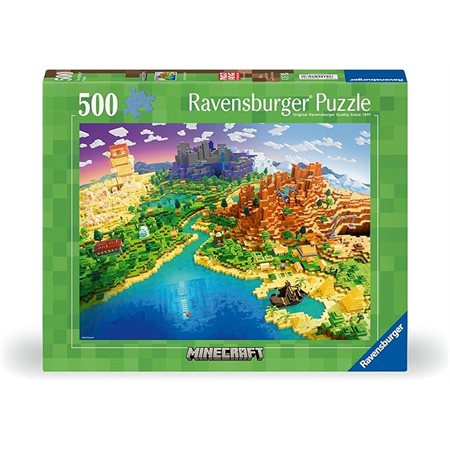 Casse-tête Ravensburger – Le monde de Minecraft – 500 pièces
