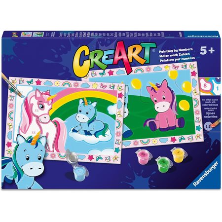 CreArt Junior Paint-by-Numbers: Happy Unicorns