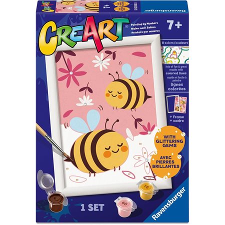 CreArt Paint-by-Numbers: Happy Bumblebees