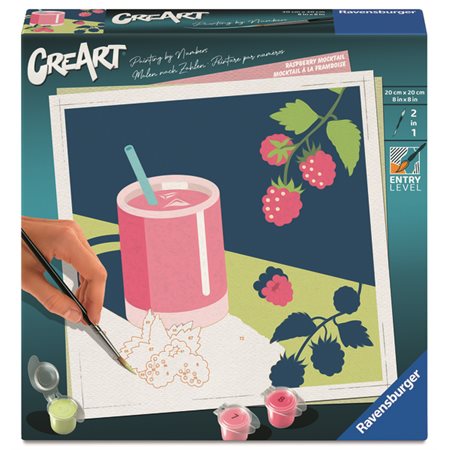 CreArt Paint-by-Numbers: Raspberry Mocktail
