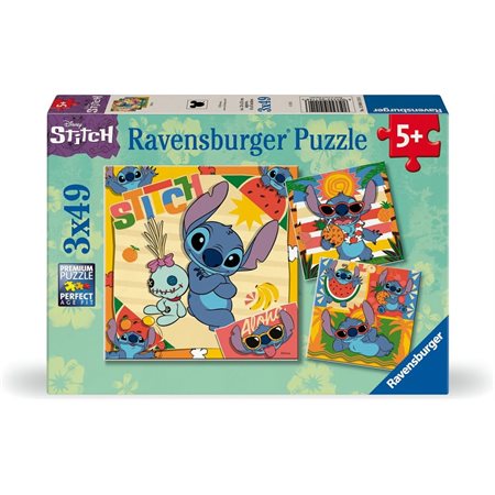 Casse-tête Ravensburger – Disney : Stitch – 3 x 49 pièces