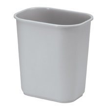 Deskside Wastebasket Small, 12.9L, 11-3 / 8 x 8-1 / 4 x 12-1 / 8"H grey