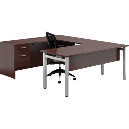 Ionic® U-Shaped Workstation dark espresso