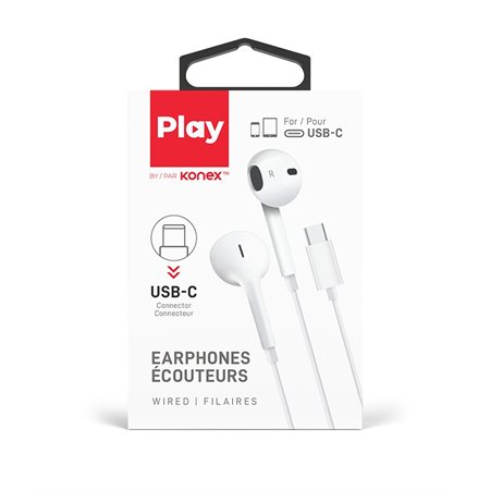 Écouteurs filaires avec connecteur USB-C
