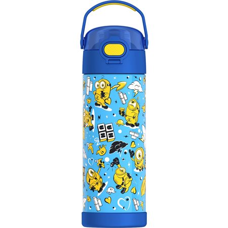 Bouteille Thermos FUNtainer avec paille - Minions