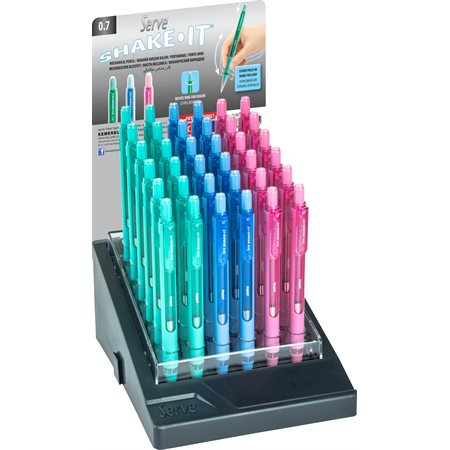 Porte-mine Serve Shake-it - 0.7 mm - Couleurs pastel assorties