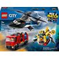 LEGO City - Hélicoptère, camion de pompiers et sous-marin