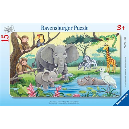 Ravensburger Frame Puzzle – Animals of Africa – 15 Pieces