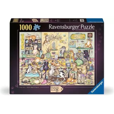 Casse-tête Ravensburger - Chats Fous — Pâques Extravaganza  - 1000 pièces