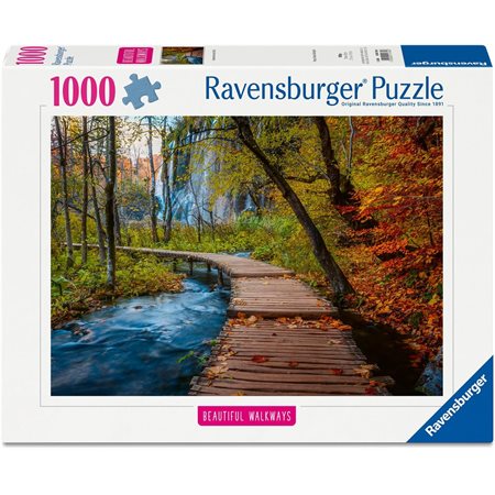 Casse-tête Ravensburger - Chemin de bois en automne - 1000 pièces