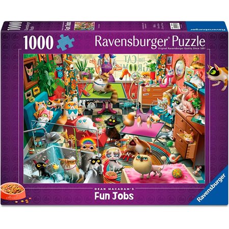 Casse-tête Ravensburger - La toiletteuse de chats - 1000 pièces