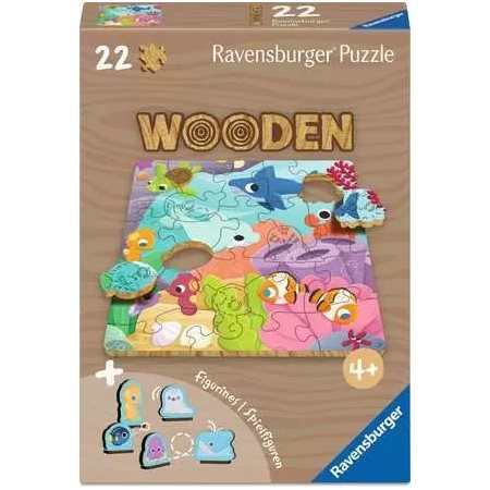Ravensburger Wooden Puzzle – Sea Animals – 22 Pieces
