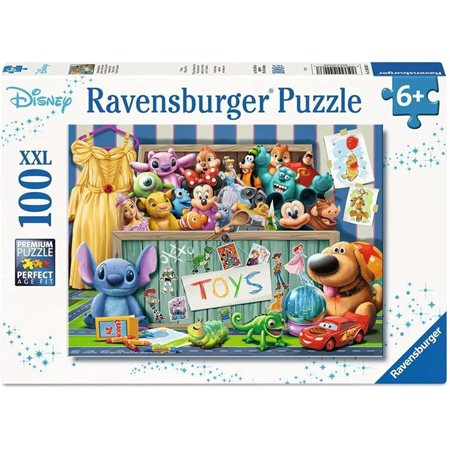 Casse-tête Ravensburger - Le coffre à jouets Disney Pixar - 100 pièces XXL