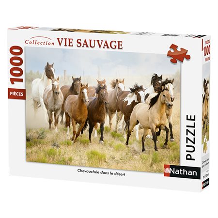 Casse-tête Nathan - Collection vie sauvage : Chevauchée dans le désert - 1000 pièces