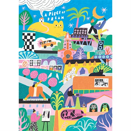 Casse-tête Holiyay - Le gros chat jaune de Guillaume Denault - 1000 pièces