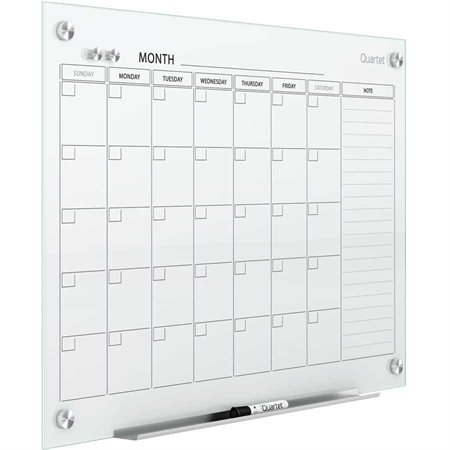 Infinity™ Magnetic Glass Dry Erase Calendar Board 48 x 36 in