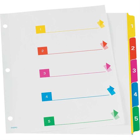 Super Rapidex™ Pre-Printed Dividers 1-5