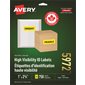 Fluorescent Labels 2-5 / 8 x 1". Package of 750. yellow
